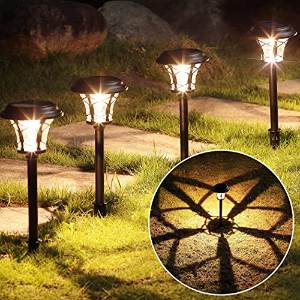 Maggift 6 Lumen Solar Powered Pathway Lights