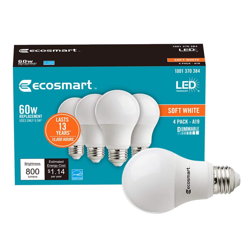 EcoSmart A19 Non-dimmable Led Light Bulb (60-watt Equivalent)