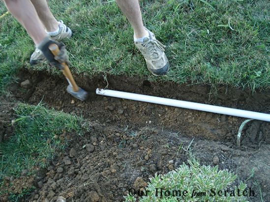 how to run electrical under sidewalk